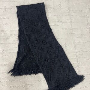 Black Monogram Scarf